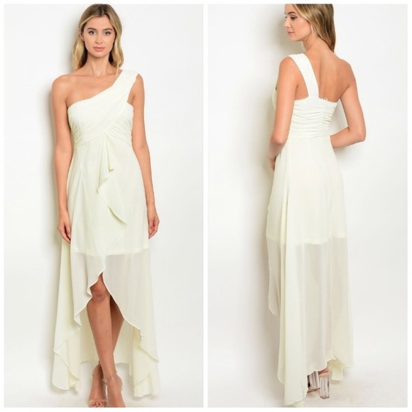 Dresses & Skirts - 🌺Chiffon One Shoulder Dress🌺. Little bride to be